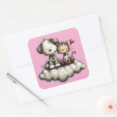 Kawaii Valentine Character 3 Inch Sticker – Cute L (Umschlag)