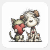 Kawaii Valentine Character 3 Inch Sticker – Cute L (Vorderseite)