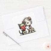 Kawaii Valentine Character 3 Inch Sticker – Cute L (Umschlag)