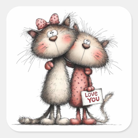 Kawaii Valentine Character 3 Inch Sticker – Cute L (Vorderseite)