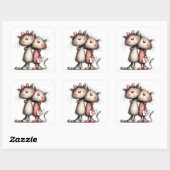 Kawaii Valentine Character 3 Inch Sticker – Cute L (Blatt)