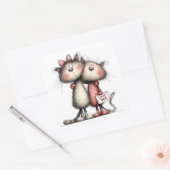 Kawaii Valentine Character 3 Inch Sticker – Cute L (Umschlag)