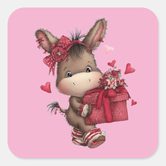 Kawaii Valentine Character 3 Inch Sticker – Cute L (Vorderseite)