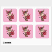 Kawaii Valentine Character 3 Inch Sticker – Cute L (Blatt)