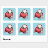 Kawaii Valentine Character 3 Inch Sticker – Cute L (Blatt)