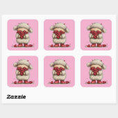 Kawaii Valentine Character 3 Inch Sticker – Cute L (Blatt)