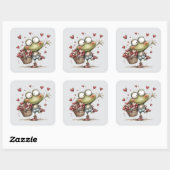 Kawaii Valentine Character 3 Inch Sticker – Cute L (Blatt)