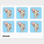 Kawaii Valentine Character 3 Inch Sticker – Cute L (Blatt)