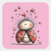 Kawaii Valentine Character 3 Inch Sticker – Cute L (Vorderseite)