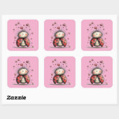 Kawaii Valentine Character 3 Inch Sticker – Cute L (Blatt)