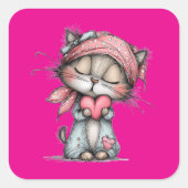 Kawaii Valentine Character 3 Inch Sticker – Cute L (Vorderseite)