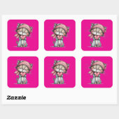 Kawaii Valentine Character 3 Inch Sticker – Cute L (Blatt)