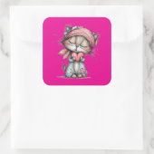 Kawaii Valentine Character 3 Inch Sticker – Cute L (Tasche)