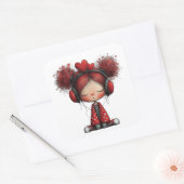 Kawaii Valentine Character 3 Inch Sticker – Cute L (Umschlag)