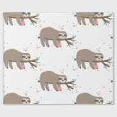 Kawaii-Valentinstag-Schluckherzen Geschenkpapier (Flach)