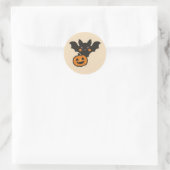 Kawaii Vampire Bat Neon Halloween Sticker (Tasche)