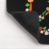 Kawaii Vegetables Peace Sign Funny Gift For Vegeta Mousepad (Ecke)