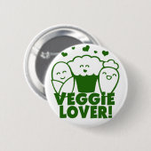 Kawaii Veggie-Liebhaber-Abzeichen Button (Vorne & Hinten)