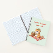 Kawaii Vintage Ingwerkatze Wasserfarben Notizbuch (Innenseite)