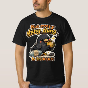Kawaii Vintage-Krähenillustration mit weisen Worte T-Shirt
