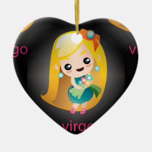 Kawaii virgo keramikornament