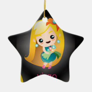 Kawaii virgo keramikornament