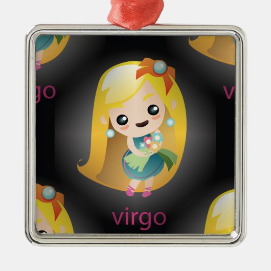 Kawaii virgo silbernes ornament (Vorne)