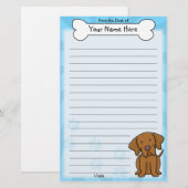 Kawaii-Vizsla-Stationierung Briefpapier (Vorne/Hinten)