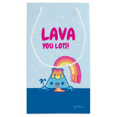 Kawaii Vulkan Kleine Geschenktüte (Rückseite)