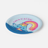 Kawaii Vulkan Pappteller (Schrägansicht)