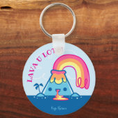 Kawaii-Vulkan Schlüsselanhänger (Vorderseite)