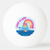 Kawaii Vulkan Tischtennisball (Rückseite)