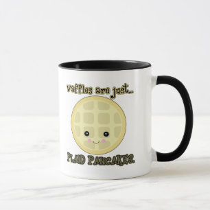 Kawaii-Waffeln sind einfach karierte Pfannkuchen Tasse