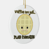 Kawaii Waffeln sind nur karierte Pfannkuchen Keramik Ornament (Rechts)