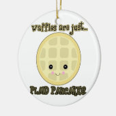 Kawaii Waffeln sind nur karierte Pfannkuchen Keramik Ornament (Links)