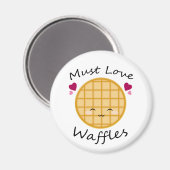 Kawaii Waffle Magnet (Vorderseite/Rückseite)