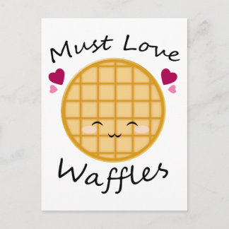 Kawaii Waffle Postkarte