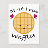 Kawaii Waffle Postkarte (Vorderseite)