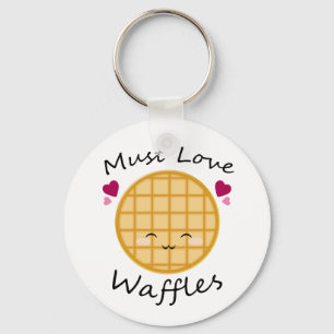Kawaii Waffle Schlüsselanhänger