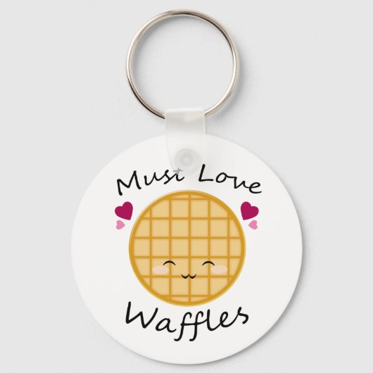 Kawaii Waffle Schlüsselanhänger (Vorderseite)