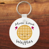Kawaii Waffle Schlüsselanhänger (Vorderseite)