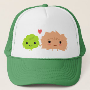 Kawaii Wasabi und Ingwer lieben einander Truckerkappe