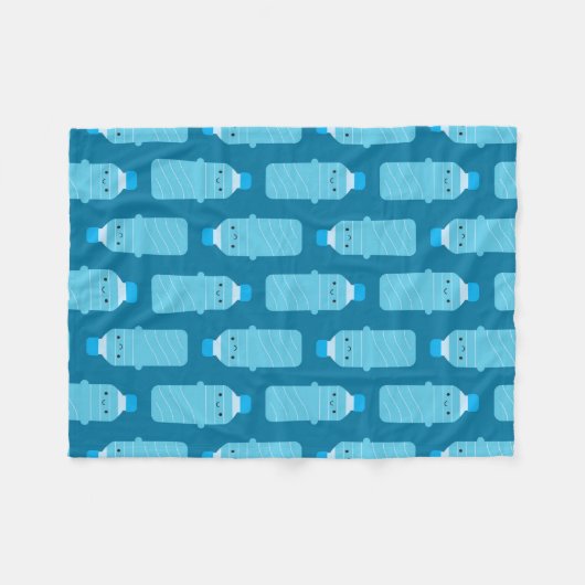 Kawaii Wasserflaschen Fleecedecke (Vorderseite (Horizontal))