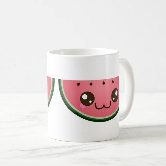 Kawaii Wassermelone Kaffeetasse (VorderseiteRechts)