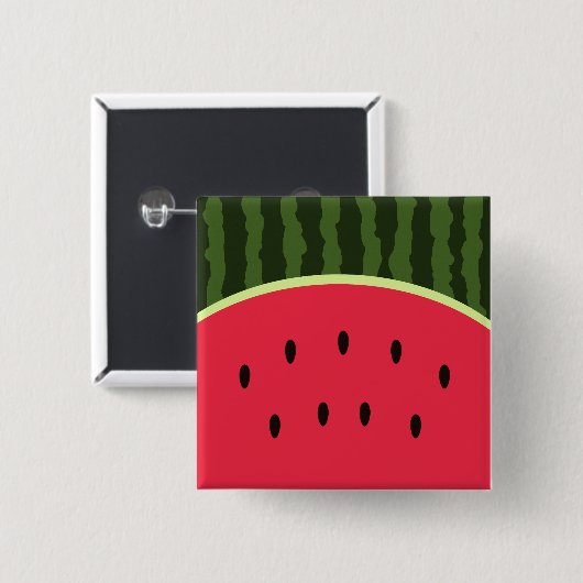Kawaii Wassermelone-runder Knopf Button (Vorne & Hinten)