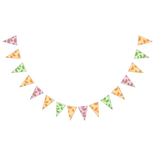 Kawaii Watercolor Fruchtsaft Slice Wimpelkette (Alle)