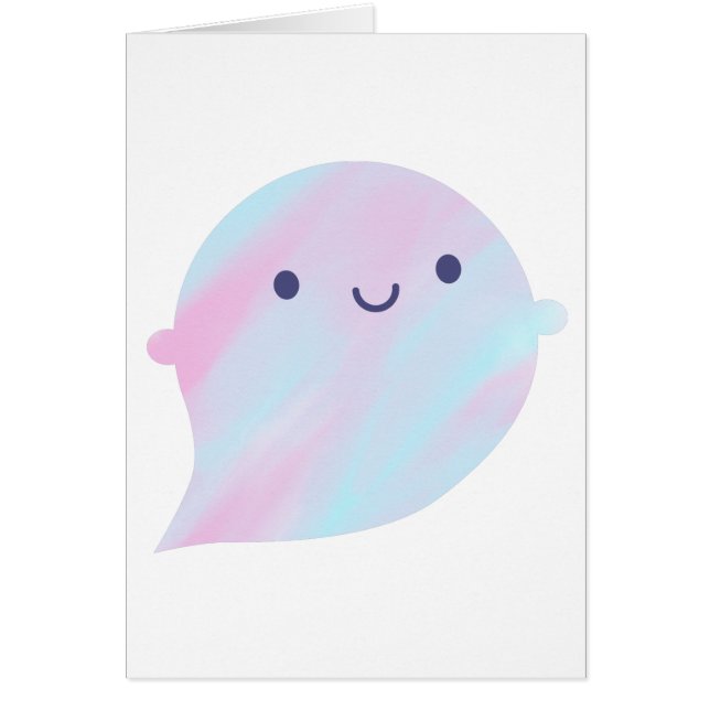 Kawaii Watercolor Ghost (Einhorn) (Vorne)