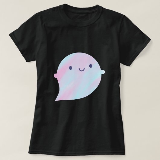 Kawaii Watercolor Ghost (Einhorn) T-Shirt (Design vorne)