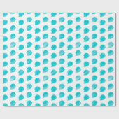 Kawaii Watercolor Ghosts (Ozean) Geschenkpapier (Flach)