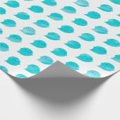 Kawaii Watercolor Ghosts (Ozean) Geschenkpapier (Ecke)